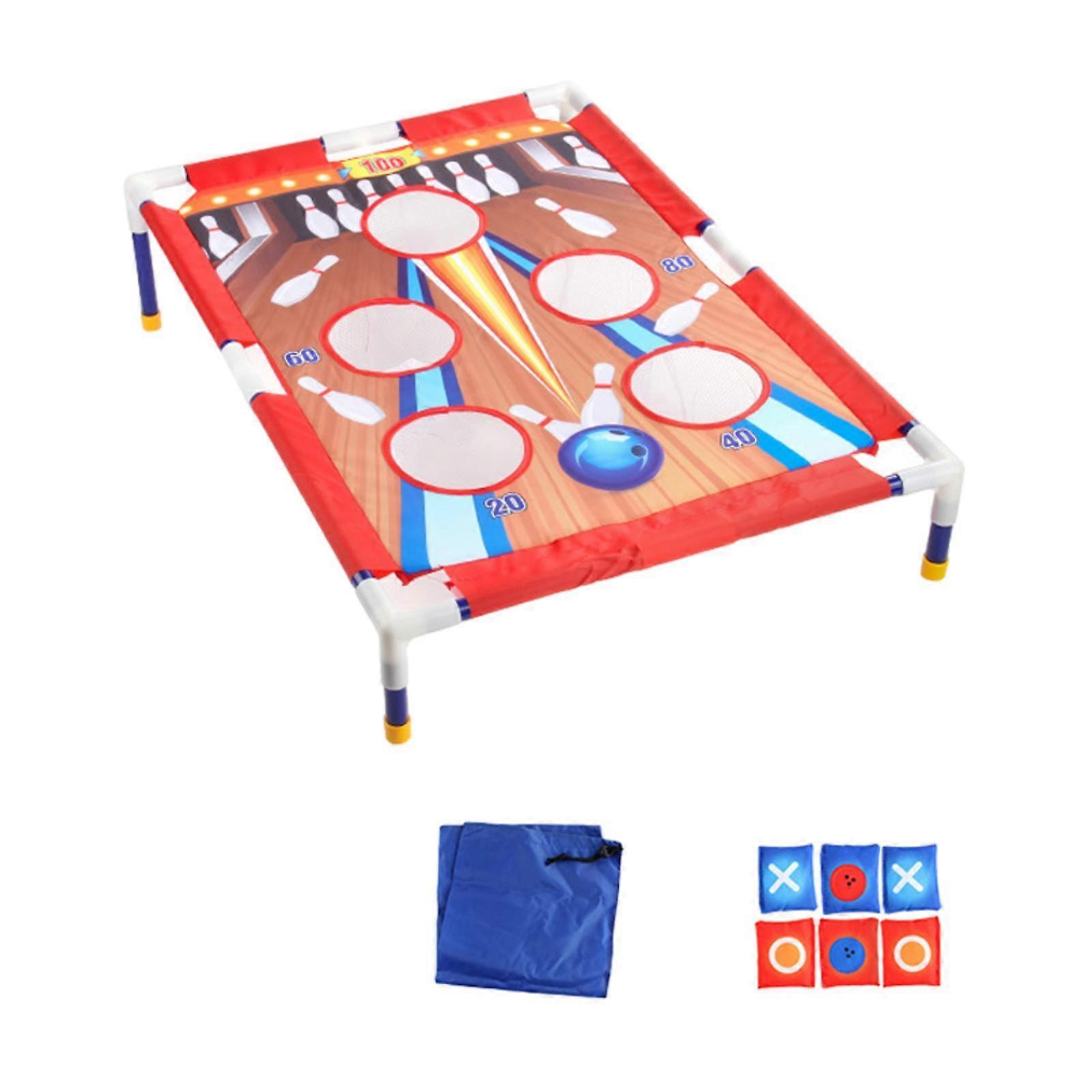 Bean Bag Toss Game Kit Cornhole Board Educationanl Toy Hand Strength 5 Hole Fun