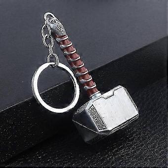 Shao Thor Hammer 2 Pewter Key Ring Hammer Keychain Thor's Hammer Alloy Pendant