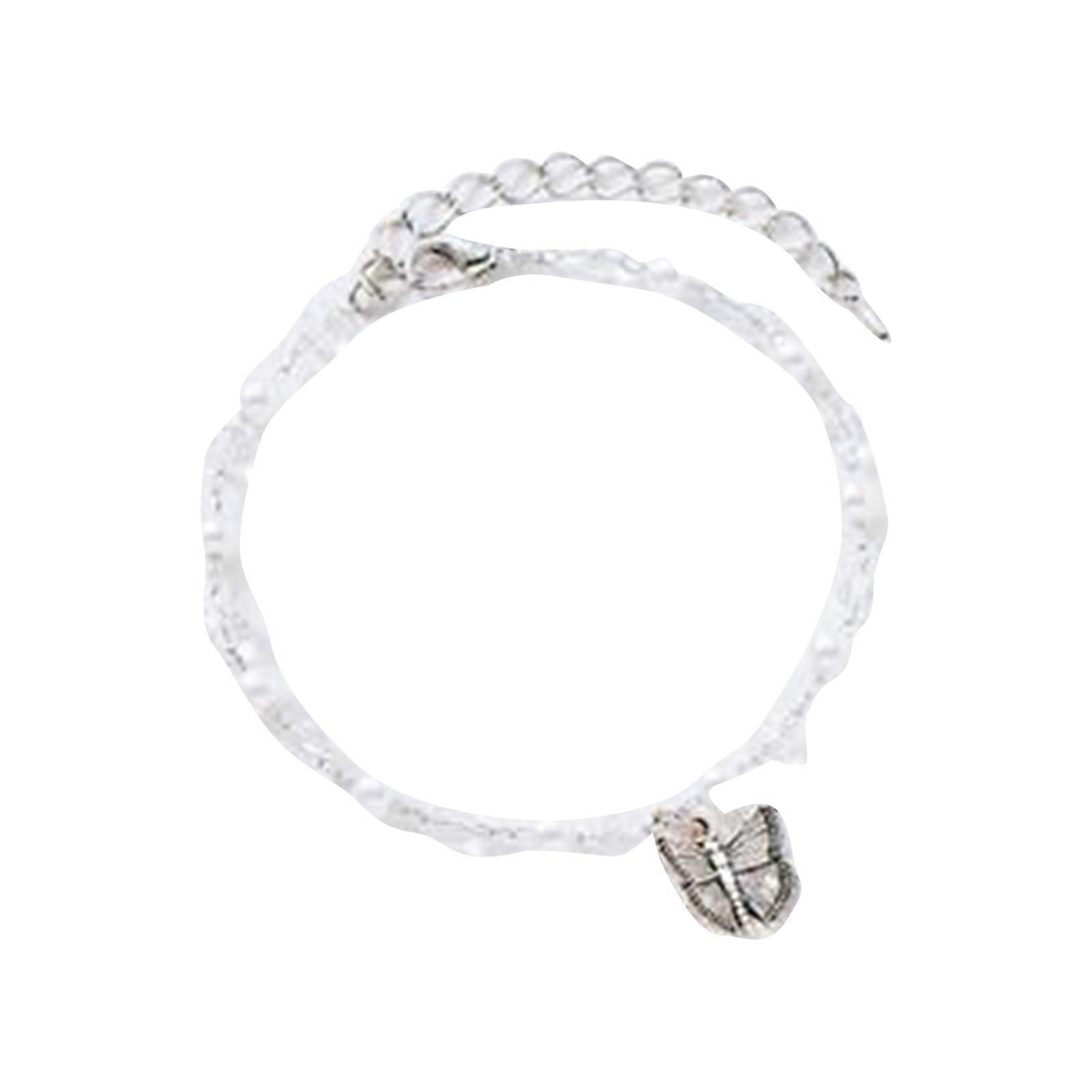 Crystal Butterfly Necklace Simple and Sophisticated Pearl Chain Bracelets Delicate Crystal Pearl Butterfly Collar Chain