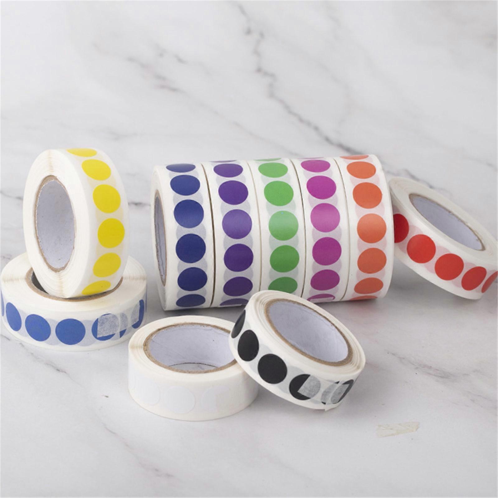 1000Pcs Adhesive Dots Sticker 13mm Colorful Dot Sticker For