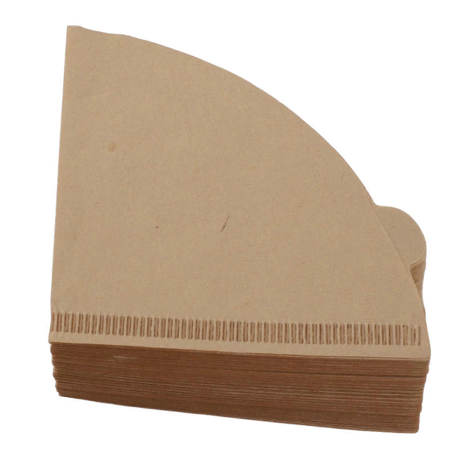 100pcs Wood Pulp Coffee Filter Paper Cone for Drip Maker