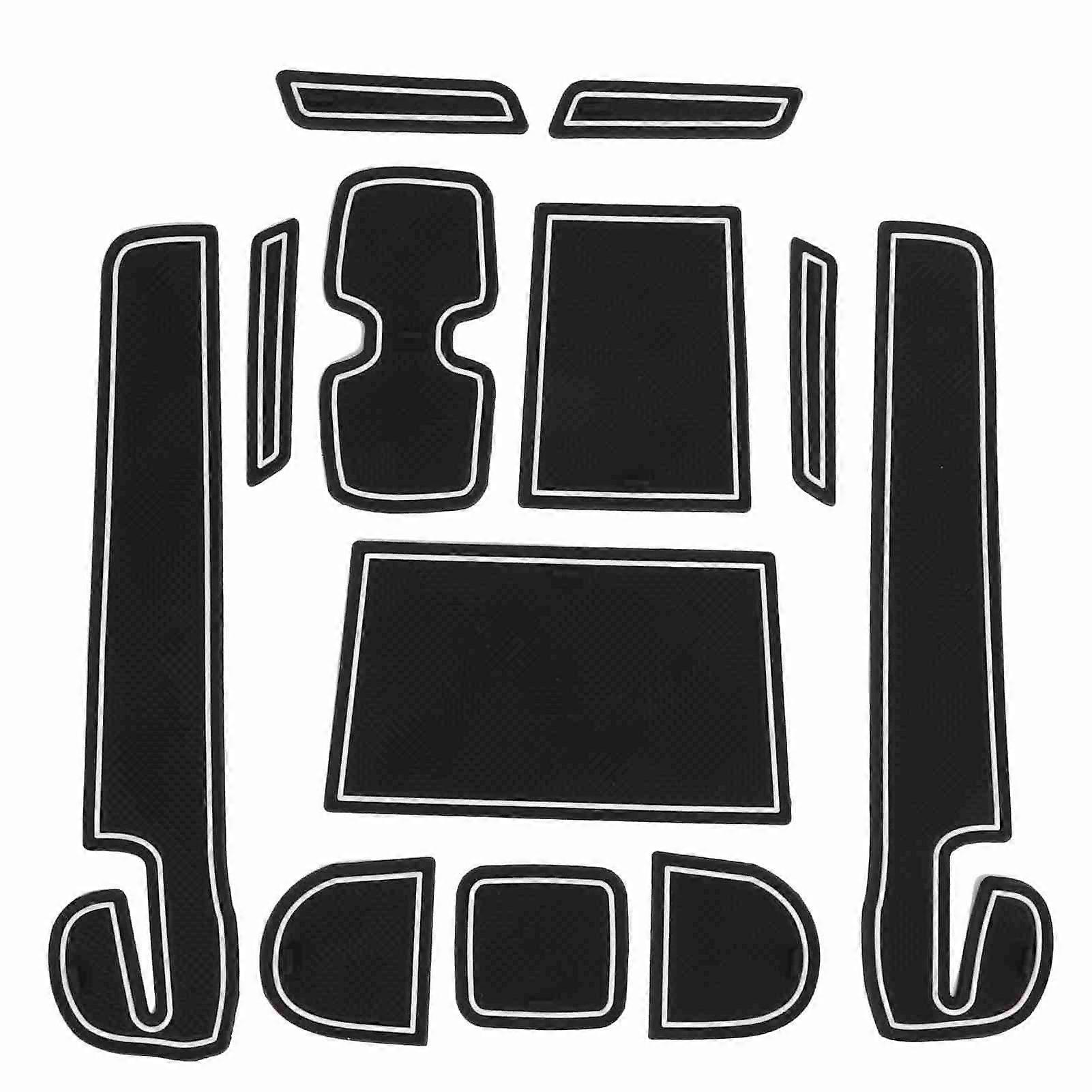 Lot de 12 tapis de console avant flexibles, noirs et blancs, pour Suzuki Swift 2018-2020