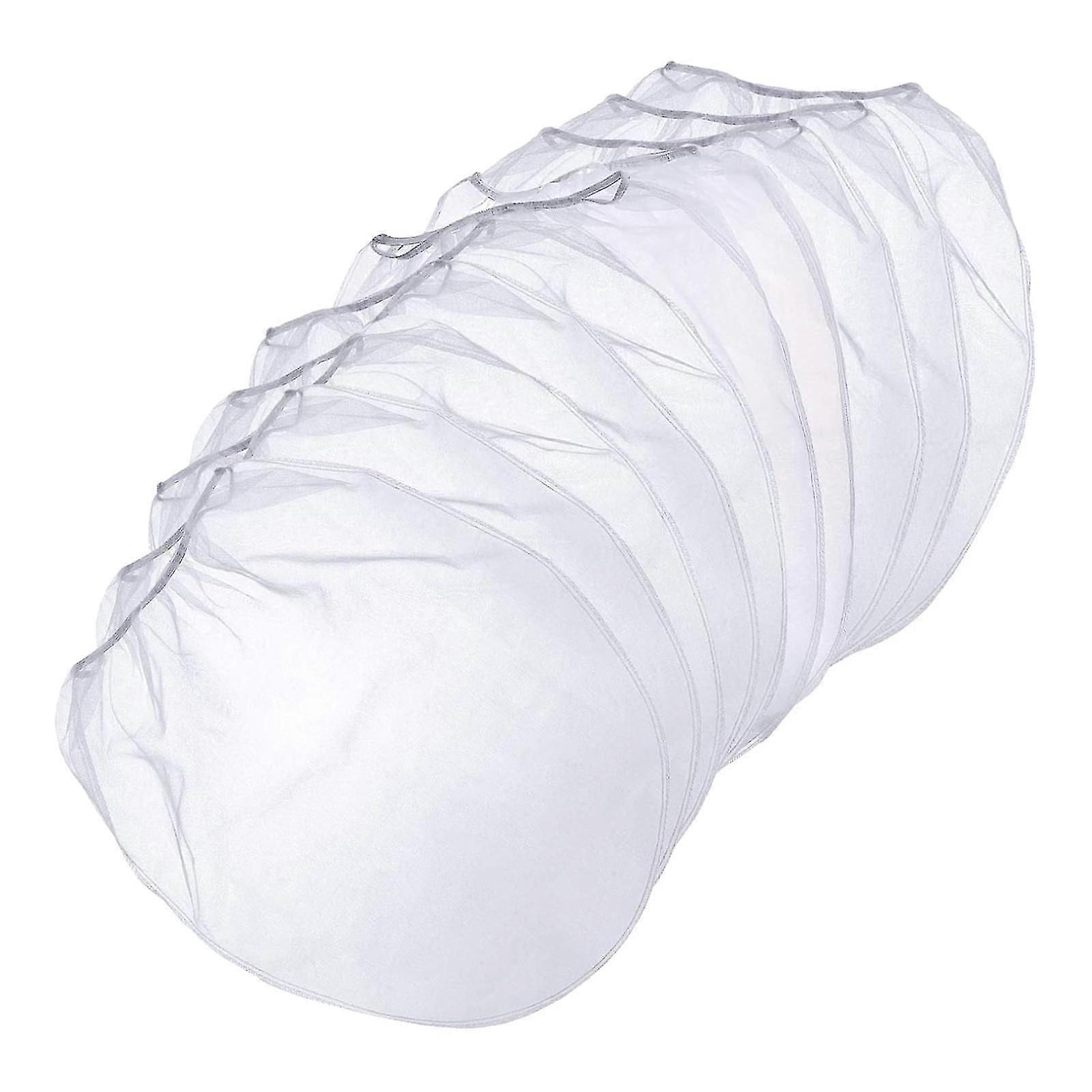 10pcs Strainer Bags Mesh Filter Bags Portable Top Reusable Multipurpose Easy To Use Filtering Bag  White 5 Gallon
