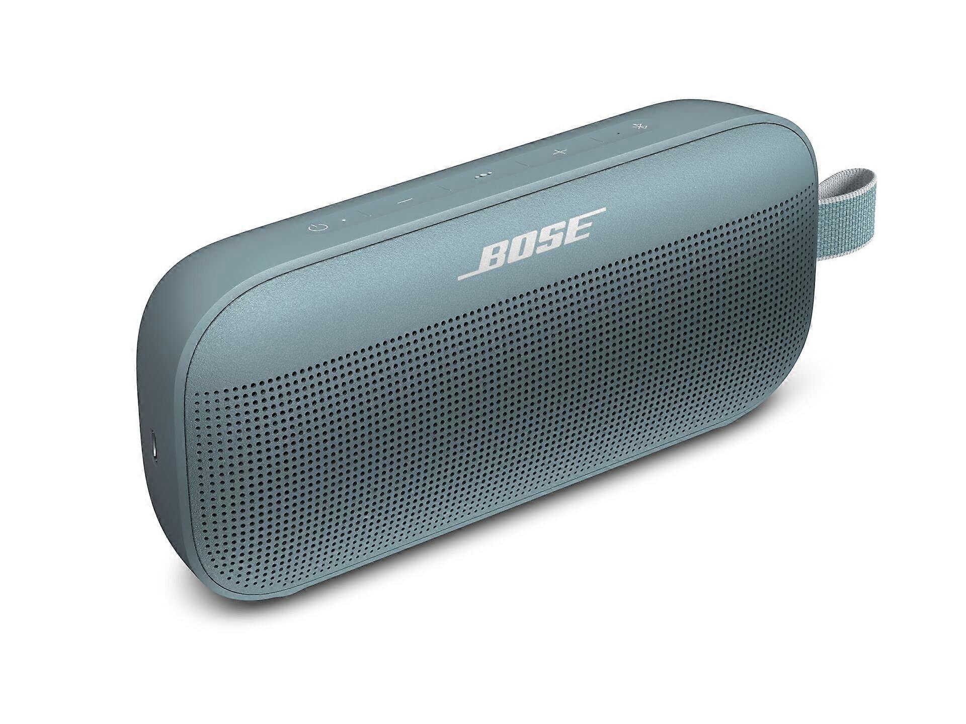 Flex Bluetooth Speaker, Portable Waterproof Wireless Speaker with Microphone for Travel, Outdoor Use, Stone Blue