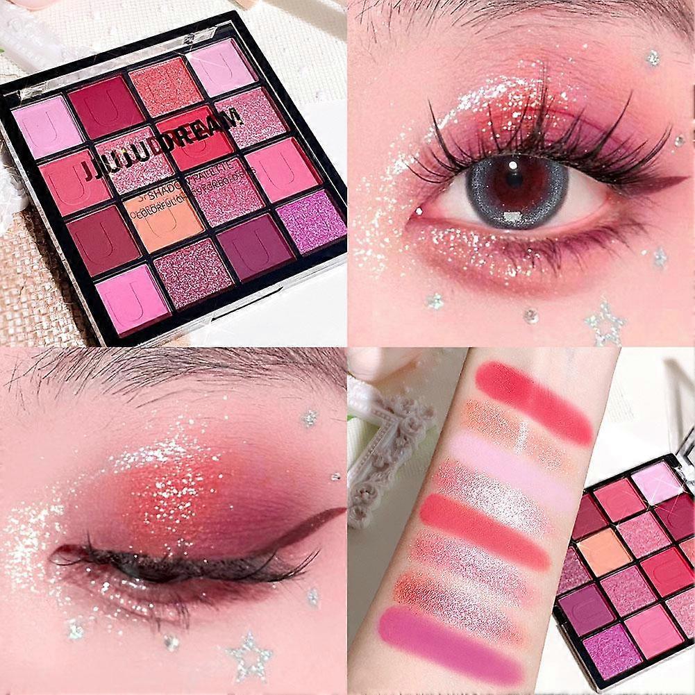 03#(C)$JUJU DREAM 16-color eyeshadow pearlescent matte shimmer blue enchantress European and American makeup eyeshadow