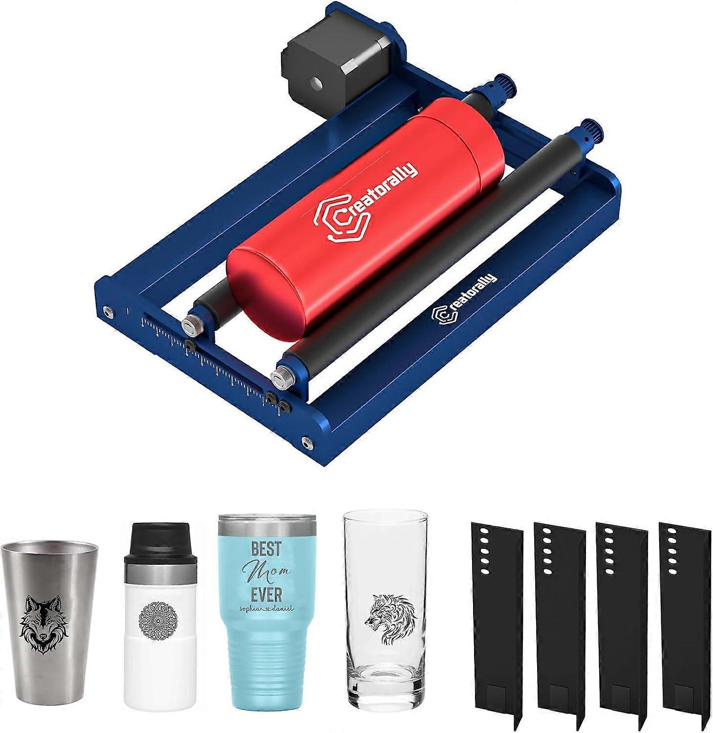 Creatorally Rotary Roller Laser Engraver Y-axis Rotary Roller for Engraving Cylindrical Objects