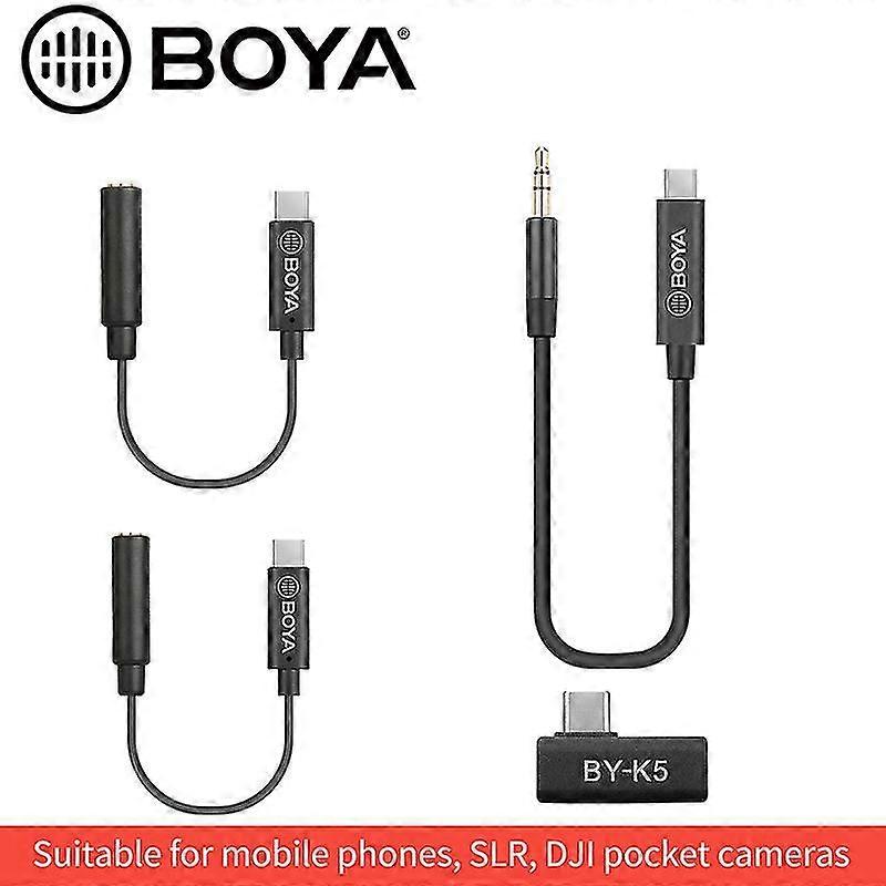BOYA BY-K2 K4 K5 BY-K6 Type-c audio do telefonu z systemem Android do mikrofonu Przedłużacz do telefonu
