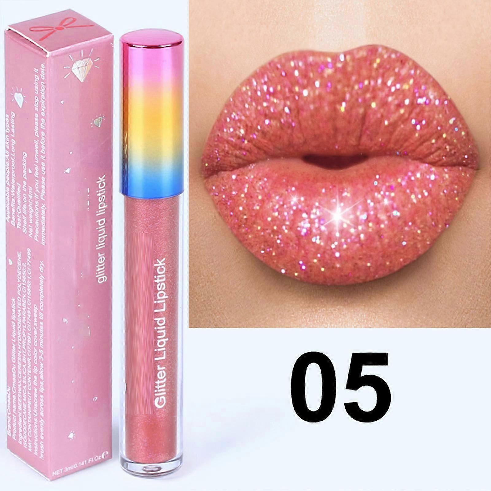 Batom Diamond Symphony Shiny Matte Metallic Lip Gloss 06