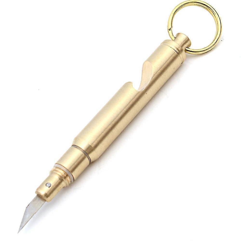 Brass Multifunctional Portable Bottle Opener Keychain - Mini Keychain Bottle Opener