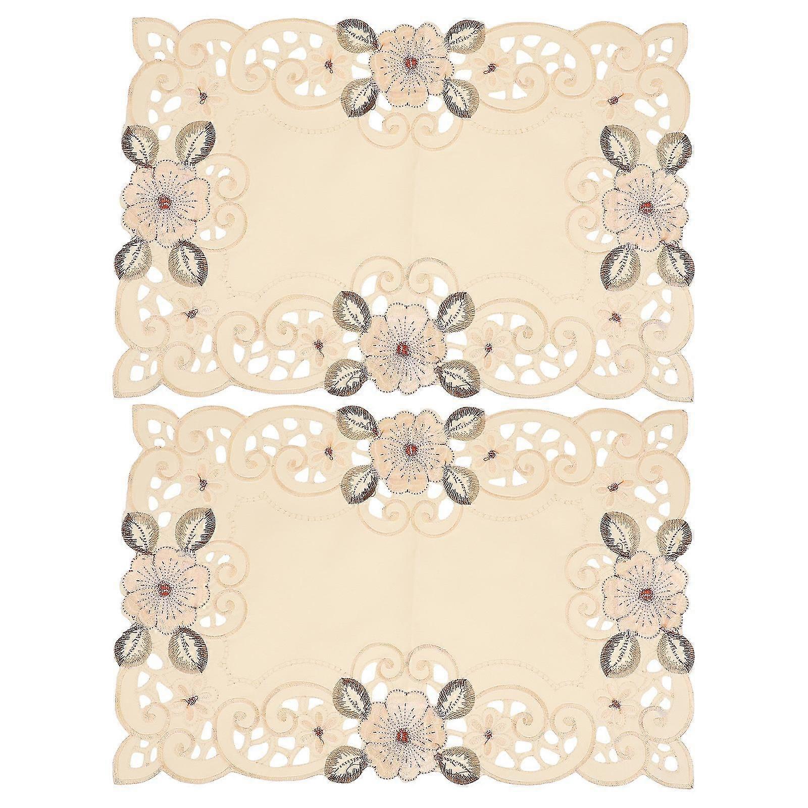 Spring Home Decor Heat- Resistant Table Mats Floral Placemats Set End Table Scarf
