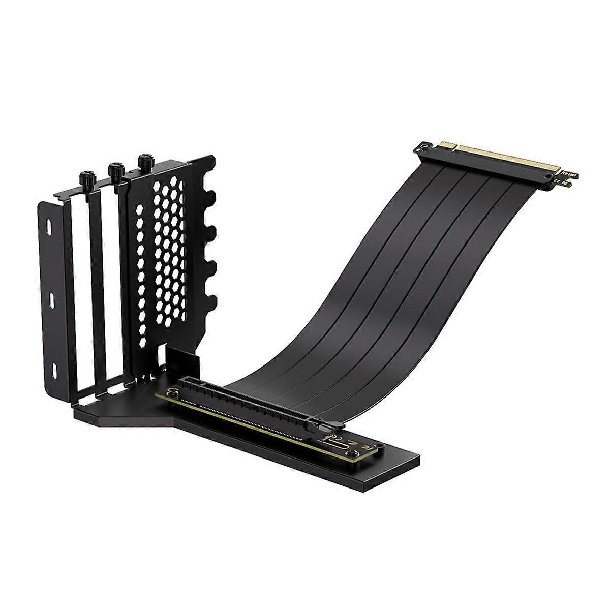 L-Z3 GPU Vertical Mounting Bracket, PCIe 4.0 x16 Riser Cable, Black
