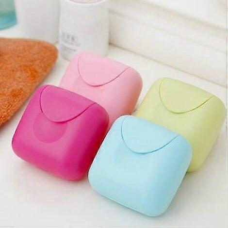 2025 Latest Model  4pcs Plastic Soap Box, Creative Candy Color Travel Soap Box