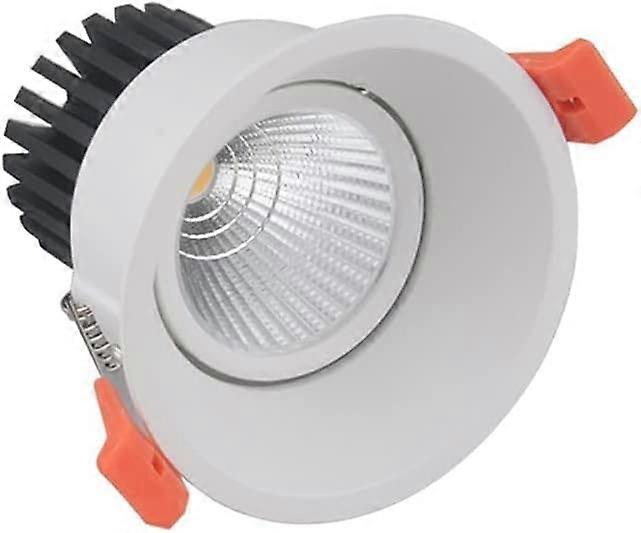 Recessed Lighting Housing Trim Kit, Angle Adjustable Downlight, Aluminum Round Flat Panel, 5W White Light, Mall Lighting