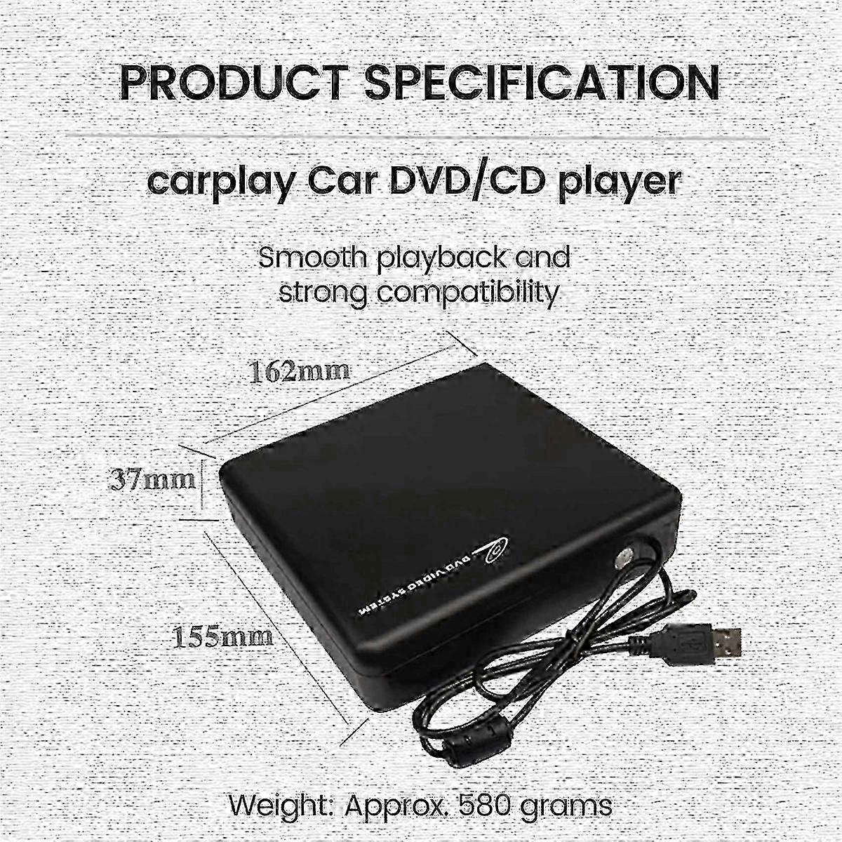 1Pcs USB2.0 Interface Car Radio CD/ DVD Dish Box Player Cable External for Android DS