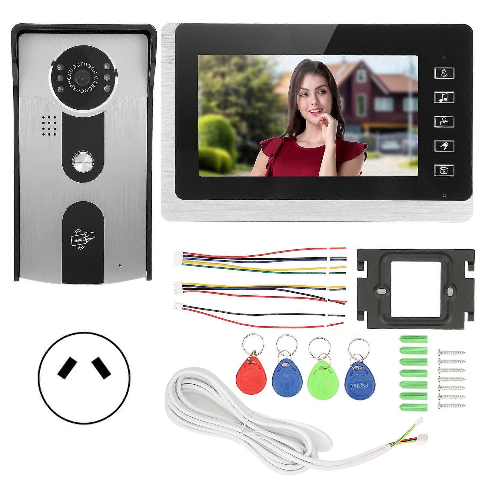 7" Video Doorbell Intercom - HD Display, Night Vision, Waterproof, Two-Way o
