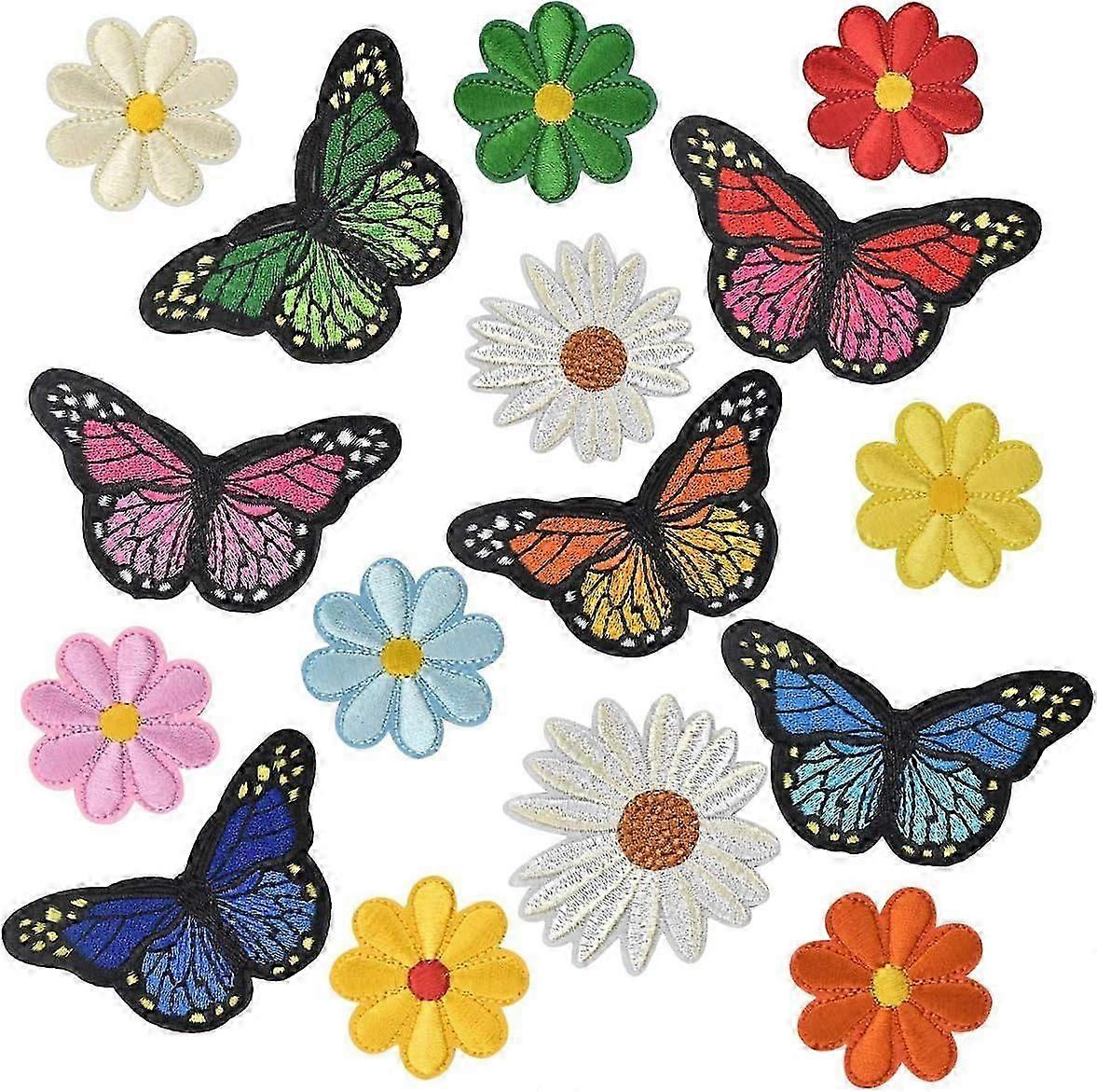 Applique Patches for Clothing - Embroidered Iron-On and Sew-On Patches (Assorted Shapes)