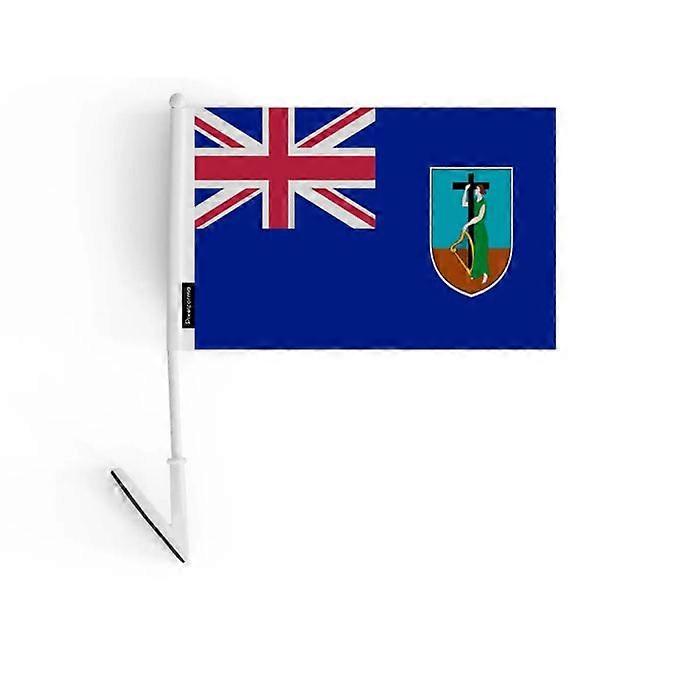 Flag - Montserrat - 14 x 21 cm - Durable polyester - Lightweight - Double-sided