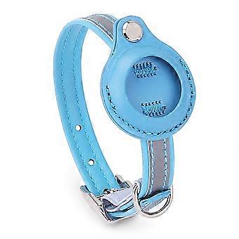 Dog Collar for Locator Soft PU Pet Collars Holder Adjustable Length 3 Sizes for Cats and Small Dogs  S Blue