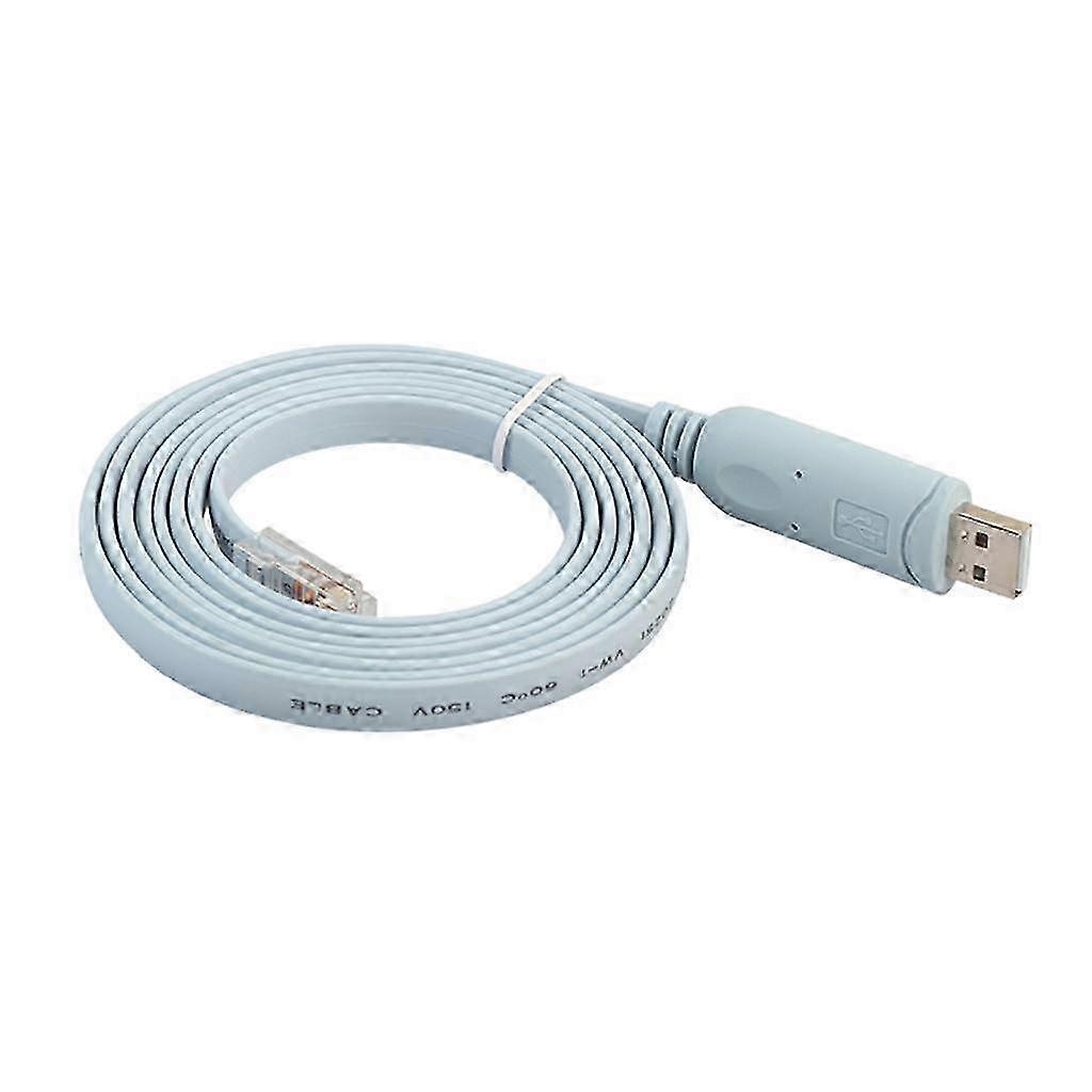 White USB to RS232/ Console Adapter Cable Wire for Router