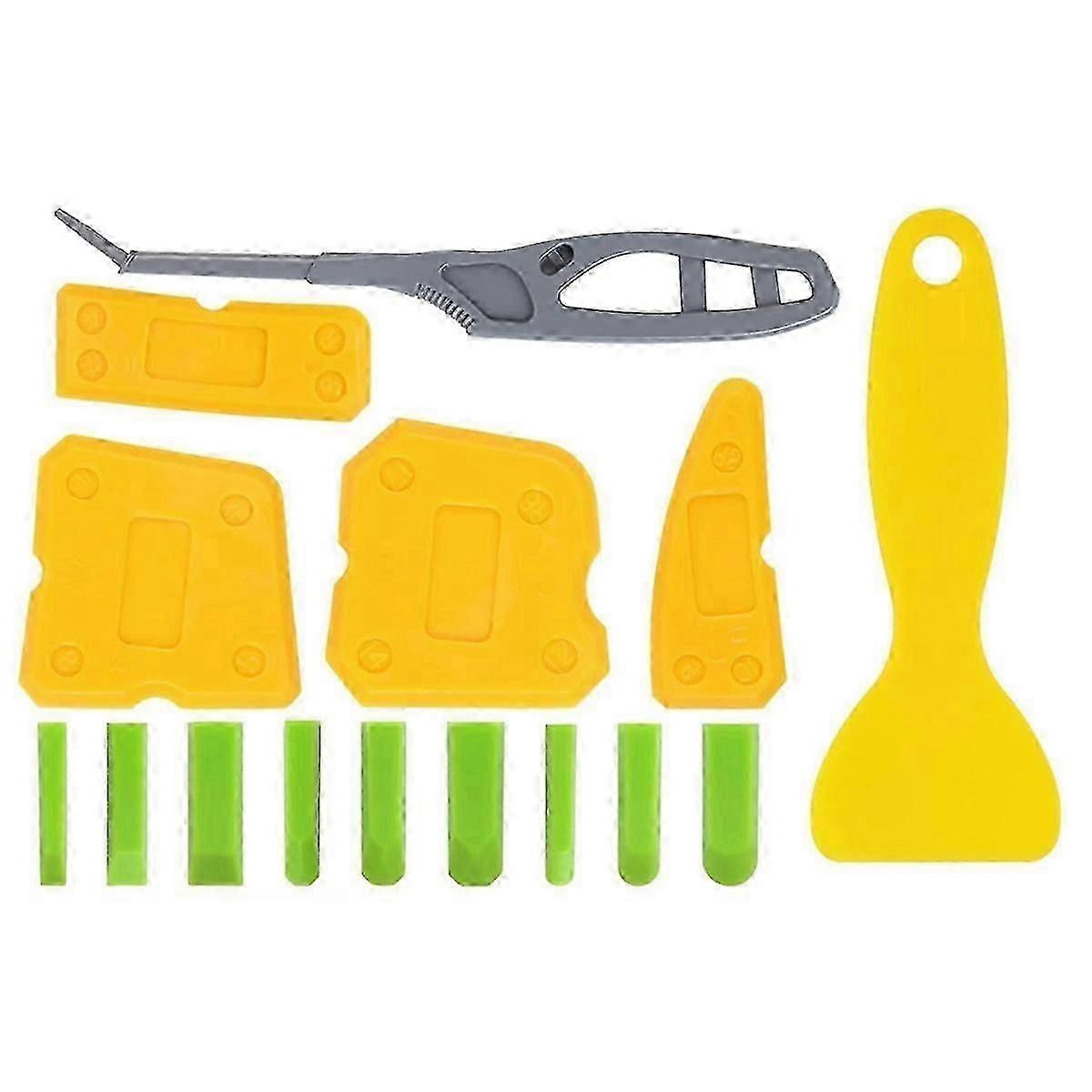 15PCS Silicone Caulking Tool Kit Sealant Silicone Finishing Tools,Caulking Tools for Silicone Sealant Grout