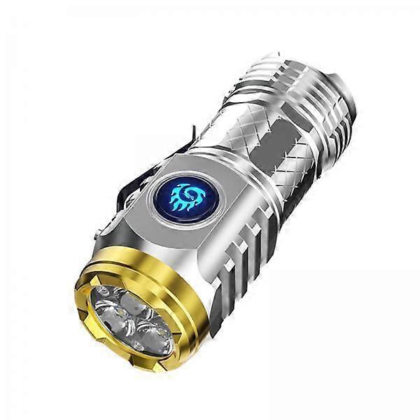 4xLED Flashlight Compact LED Torch Outdoor Torch Light for Hiking Home Fishing