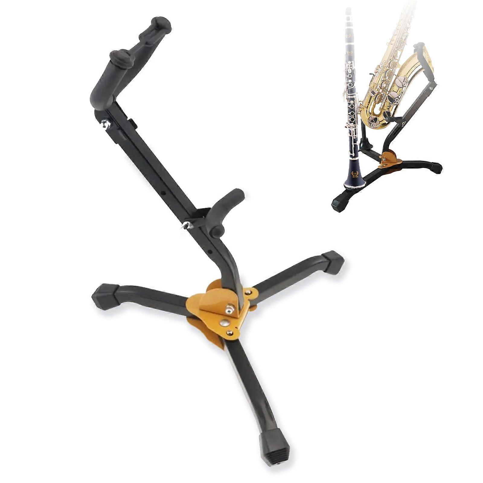 Saxophone Stand Sax Holder Adjustable Height, Secure Grip, Foldable Design, Alto Saxophone Stand Baritone Saxophone Holder