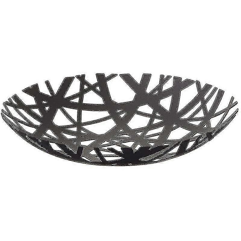 2498 Tower Fruit Bowl - Moderner Küchenarbeitsplatten-Korbhalter, schwarz-YUHAO -a