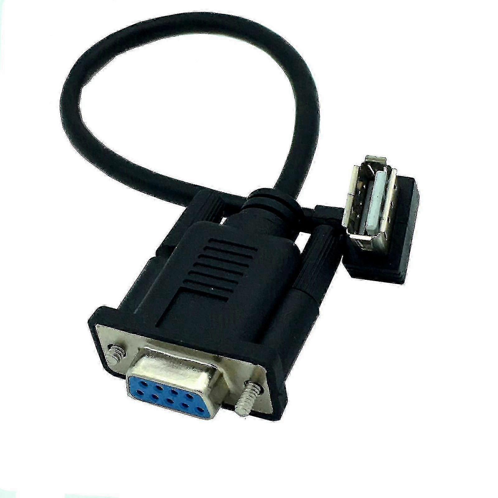 Adaptér RS232 na USB 2.0 DB9 samice na USB A samec PLC sériový kabel 8"/25cm EU