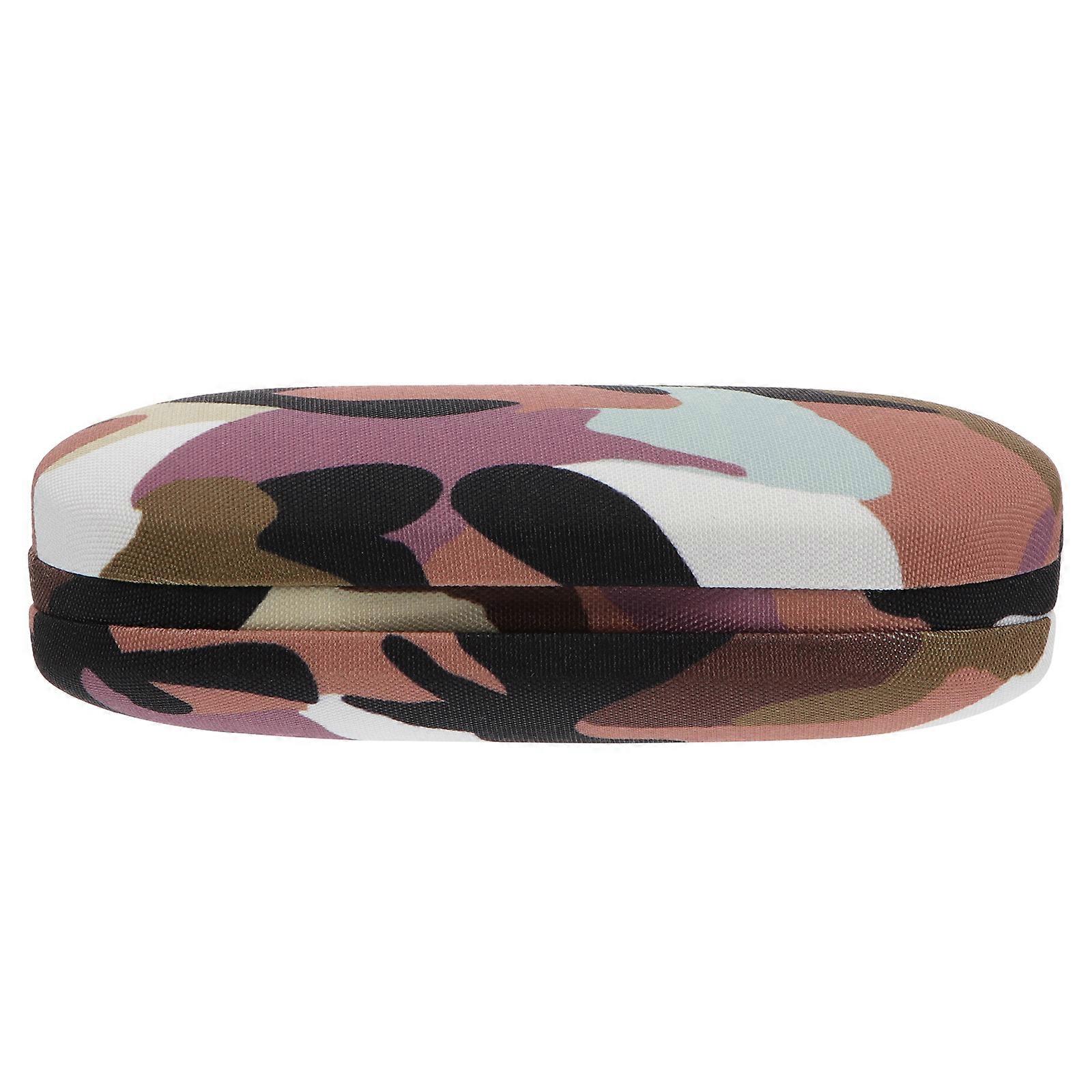 Camouflage Double Sided Glasses Case Portable Wear Resistant Durable Storage Box for Sunglasses Lenses Organization