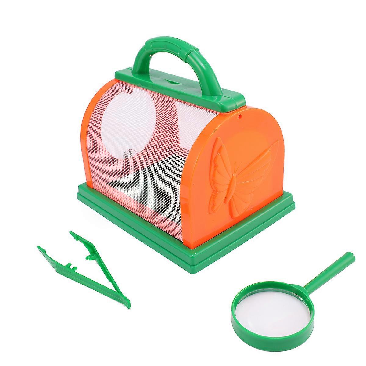 Children's Exploration Kit, Featuring Sturdy Mesh Cage and Plastic Tweezers
