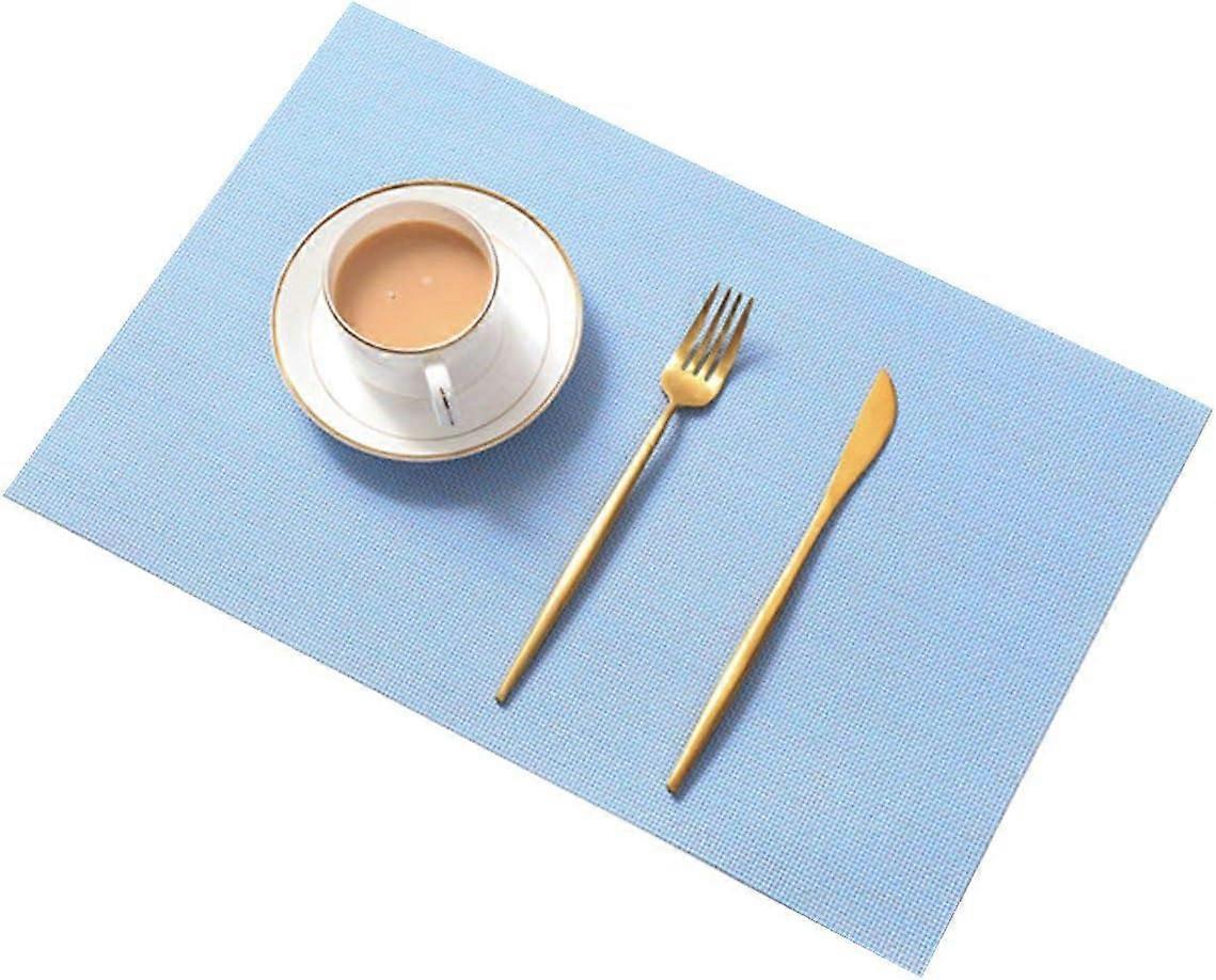 New non-slip heat-resistant insulated placemat set (6-pack), blue, washable and quick drying