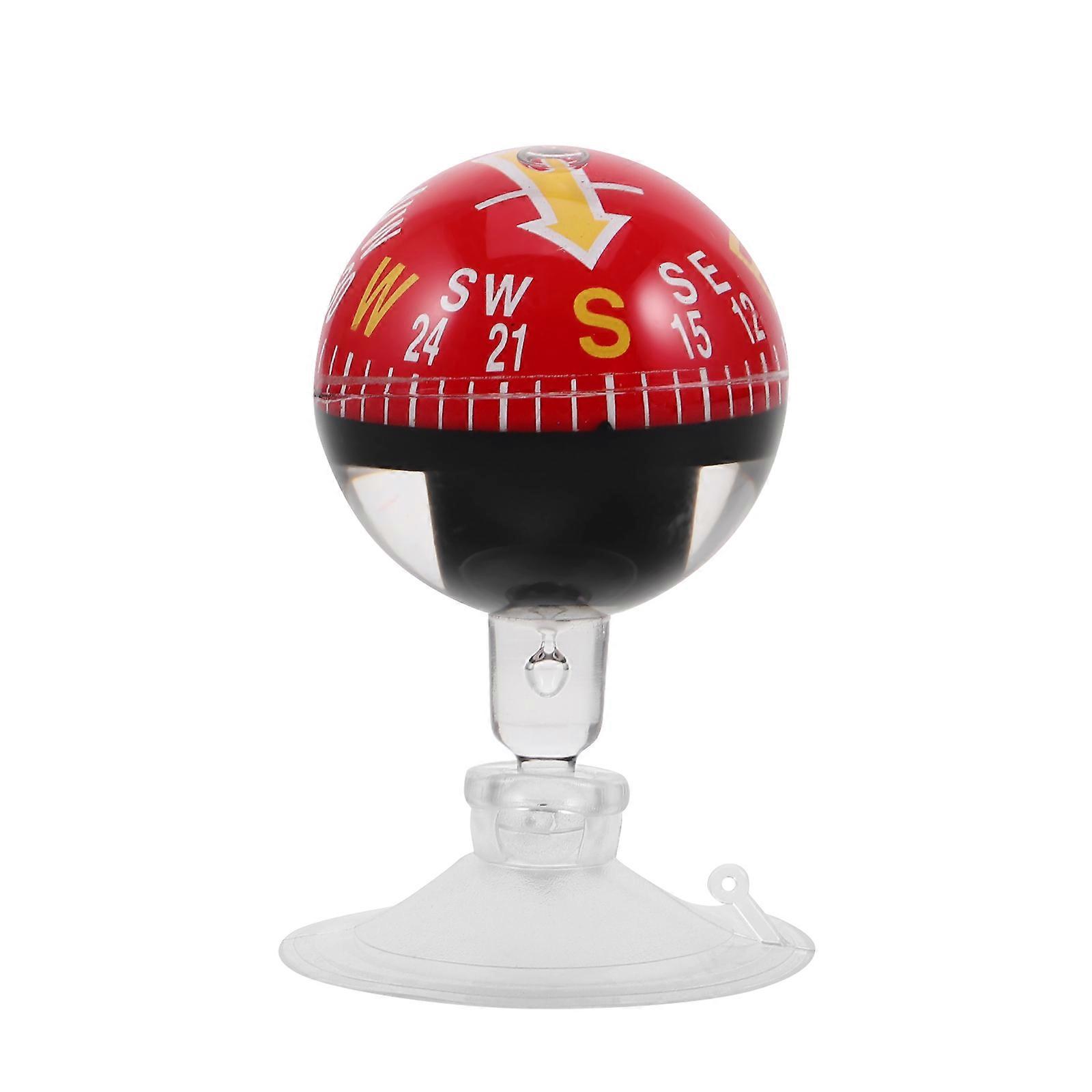 Compact Automotive Dashboard Compass with Suction Cup for Cars and Boats, Lightweight Plastic Navigation Tool for Outdoor Adventures