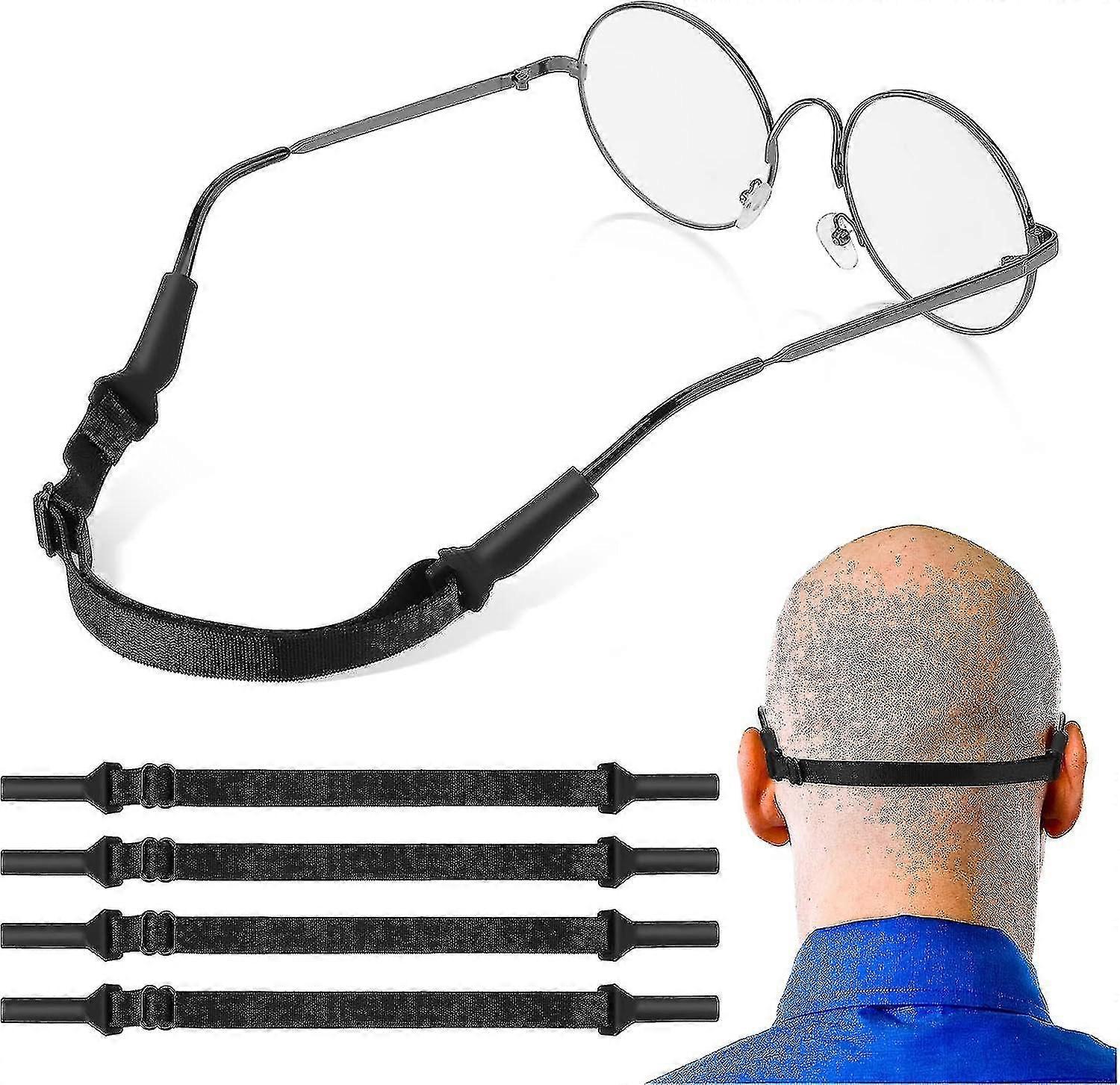 Adjustable Glasses Strap, 4Pcs Anti-Slip Eyewear Retainer for Secure Fit