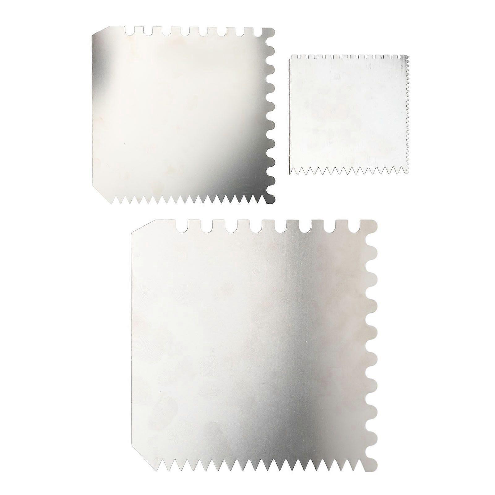2025 Latest Model  3 Pieces Serrated Clay Scrapers Multipurpose Stainless