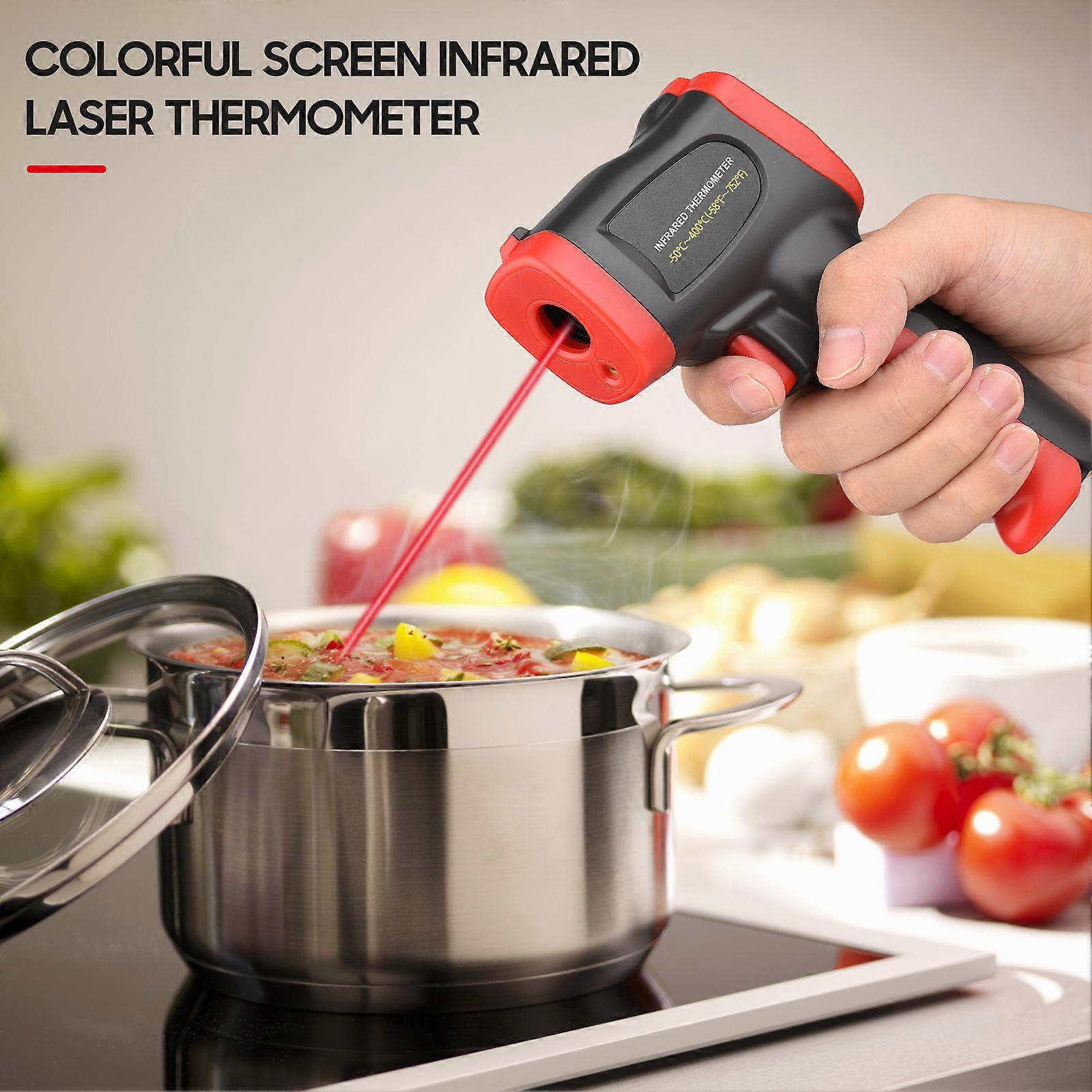 -50℃～400℃ /-58℉～752℉ Colorful Screen Infrared Thermometer IR Laser Thermometer Handheld Non-Contact Digital Temperature Tester Pyrometer Temperature 