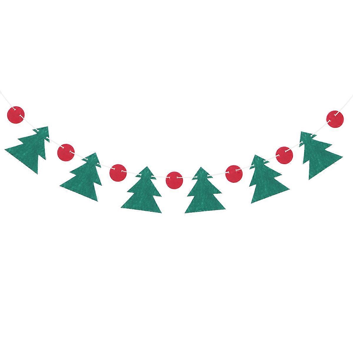 Banner Triangle Flags Fabric 2.4M Meters Christmas Tree Party Bunting Banners Table Decoration Supplies Event Planners 1Set