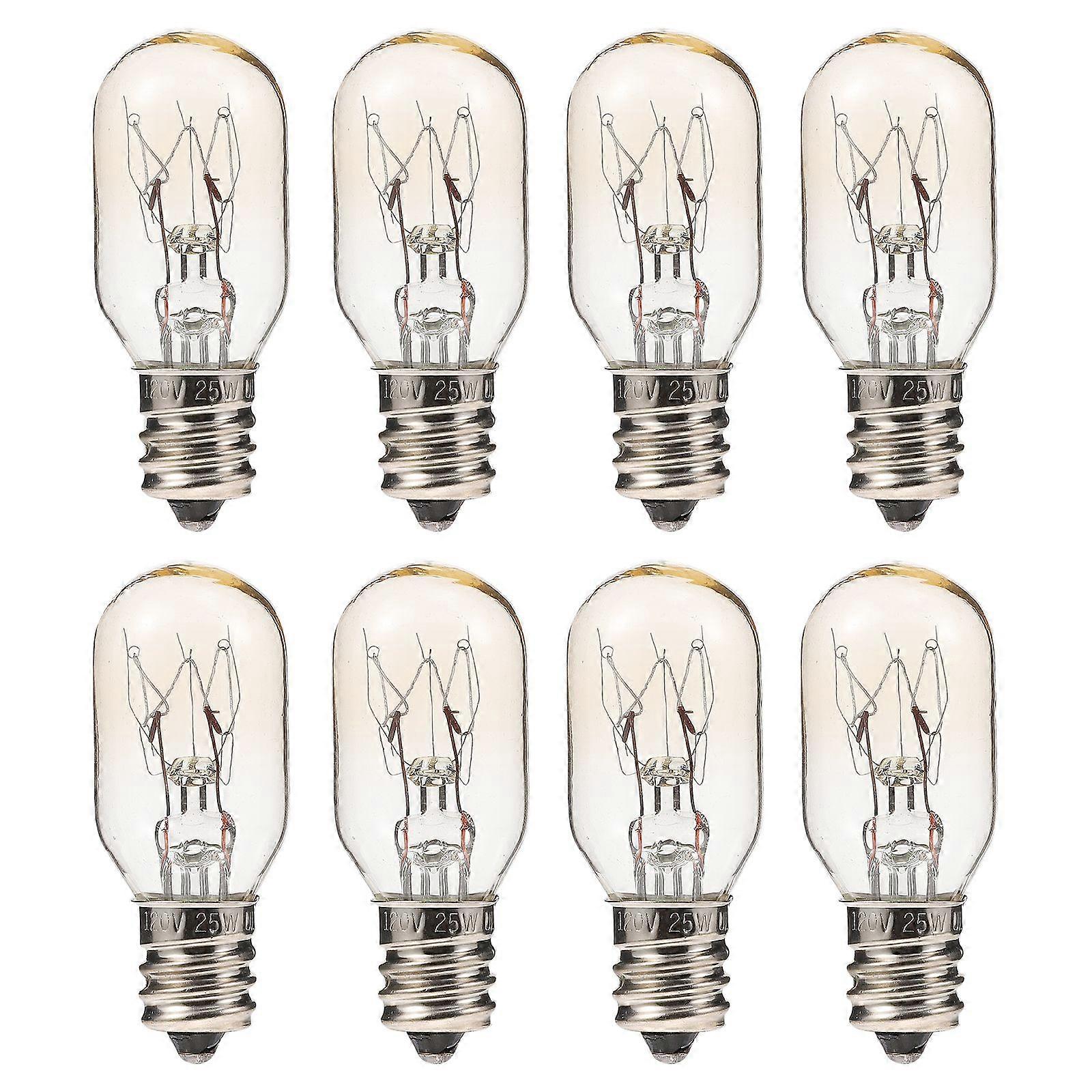 8PCS Refrigerator Bulb E12 120V Incandescent Light Bulb Replacement Accessory