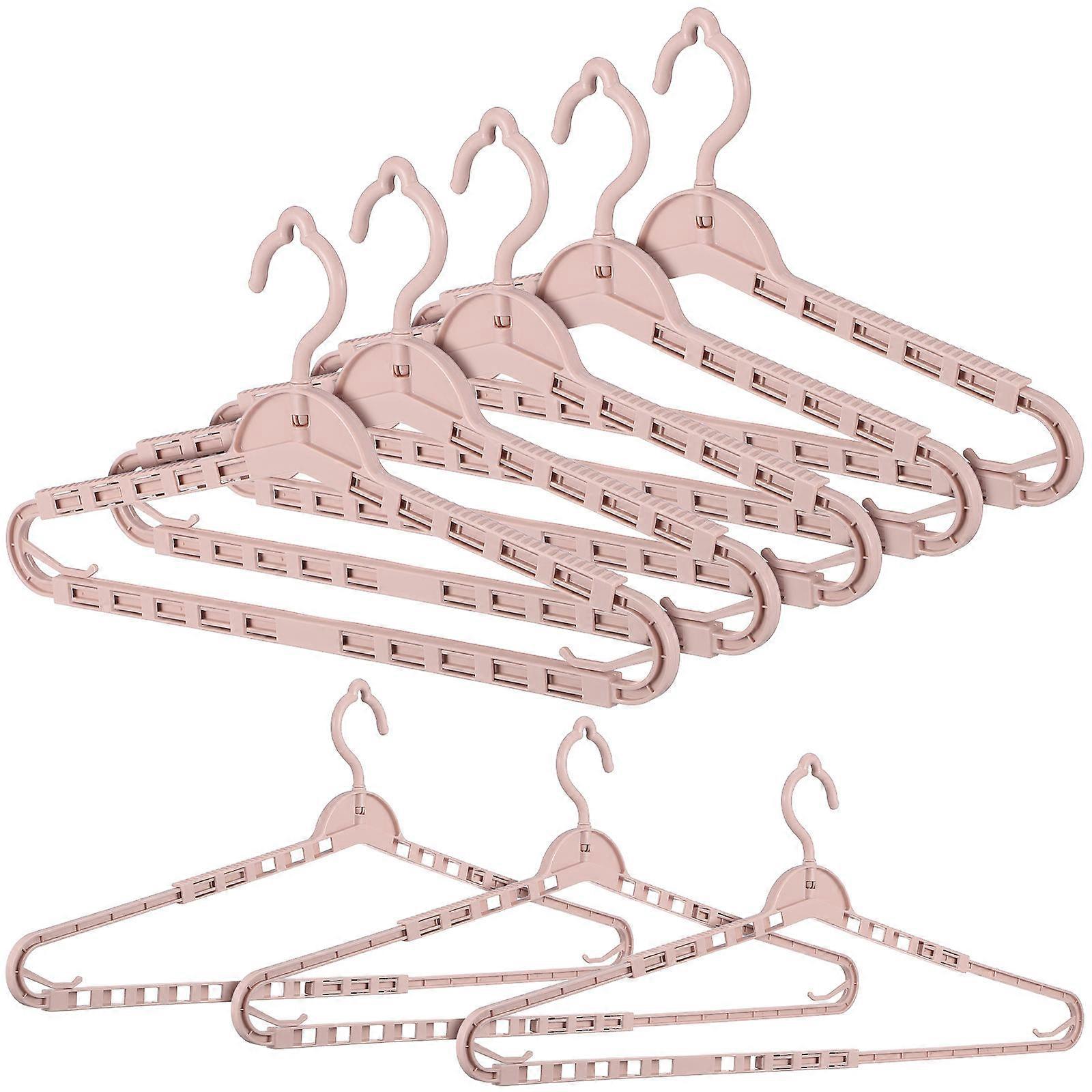 Folding Coat Hangers Extra Wide Hangers Adjustable Length Multi-functional Hangers For Clothes Home Use 8Pcs