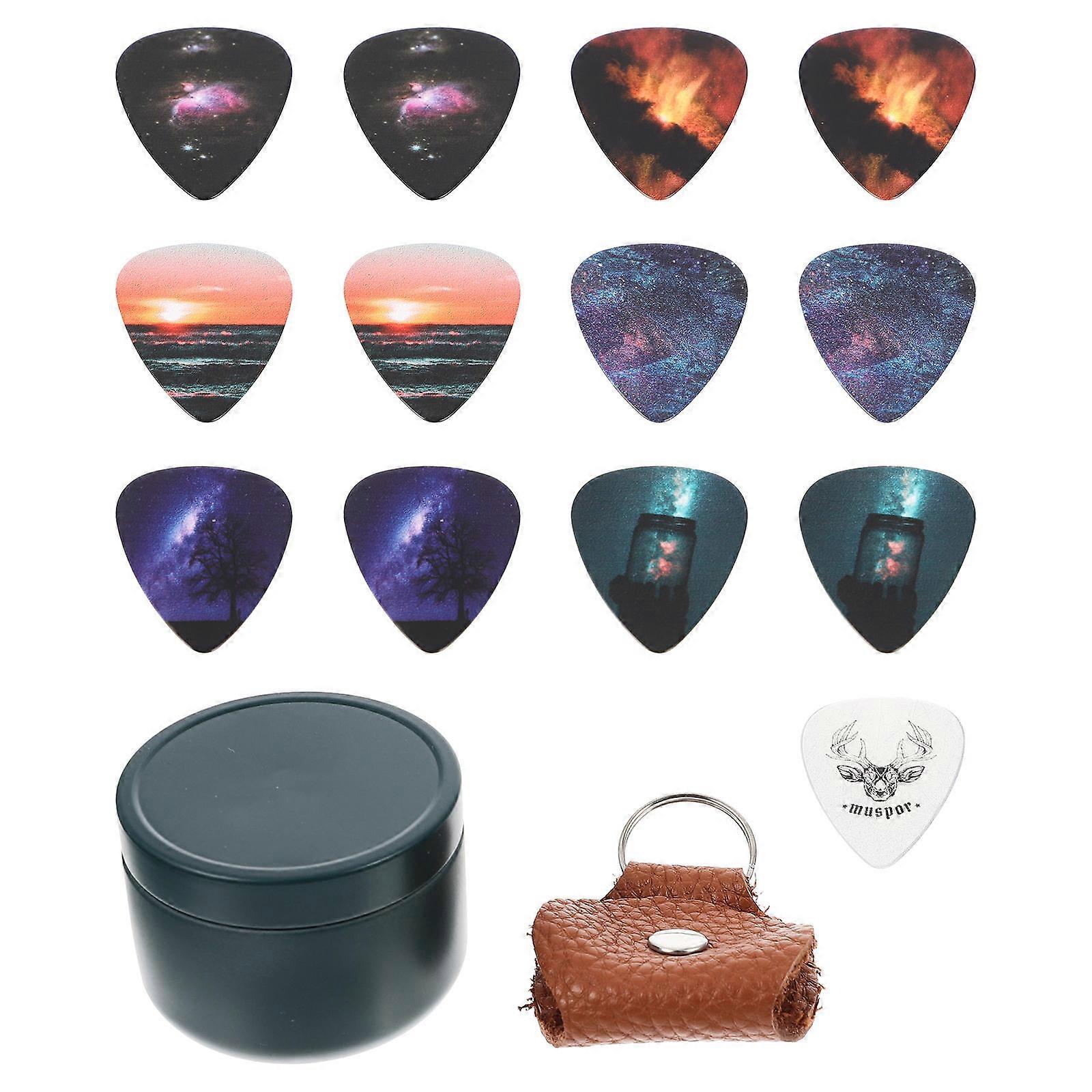 Folk Guitar Picks Delicate Guitar Picks Beginners Practice Performance 2.5x3cm 1Set