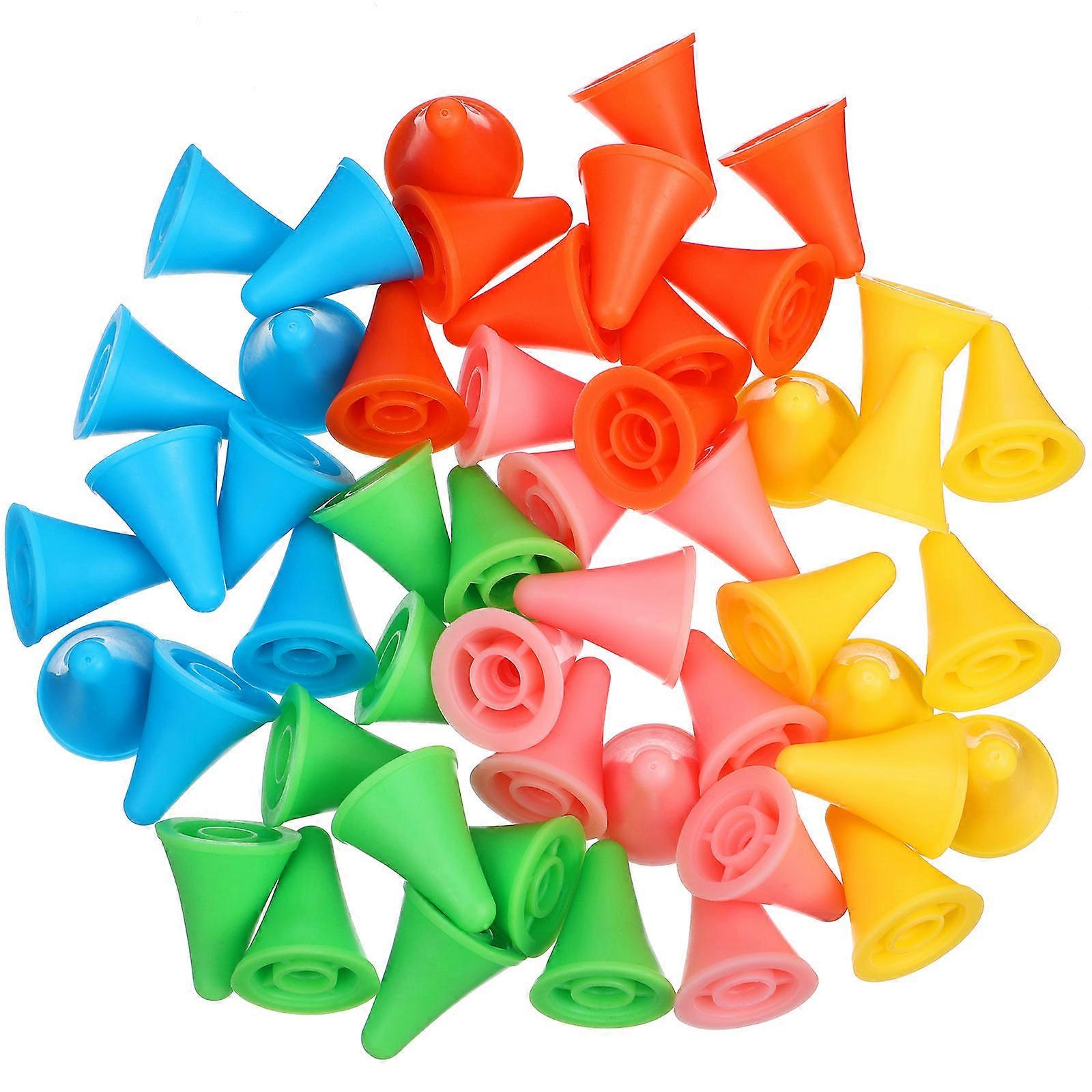Knitting Needle Stoppers Universal Size Round Cap Rubber Green For Knitting Projects Travel Knitting 50Pcs