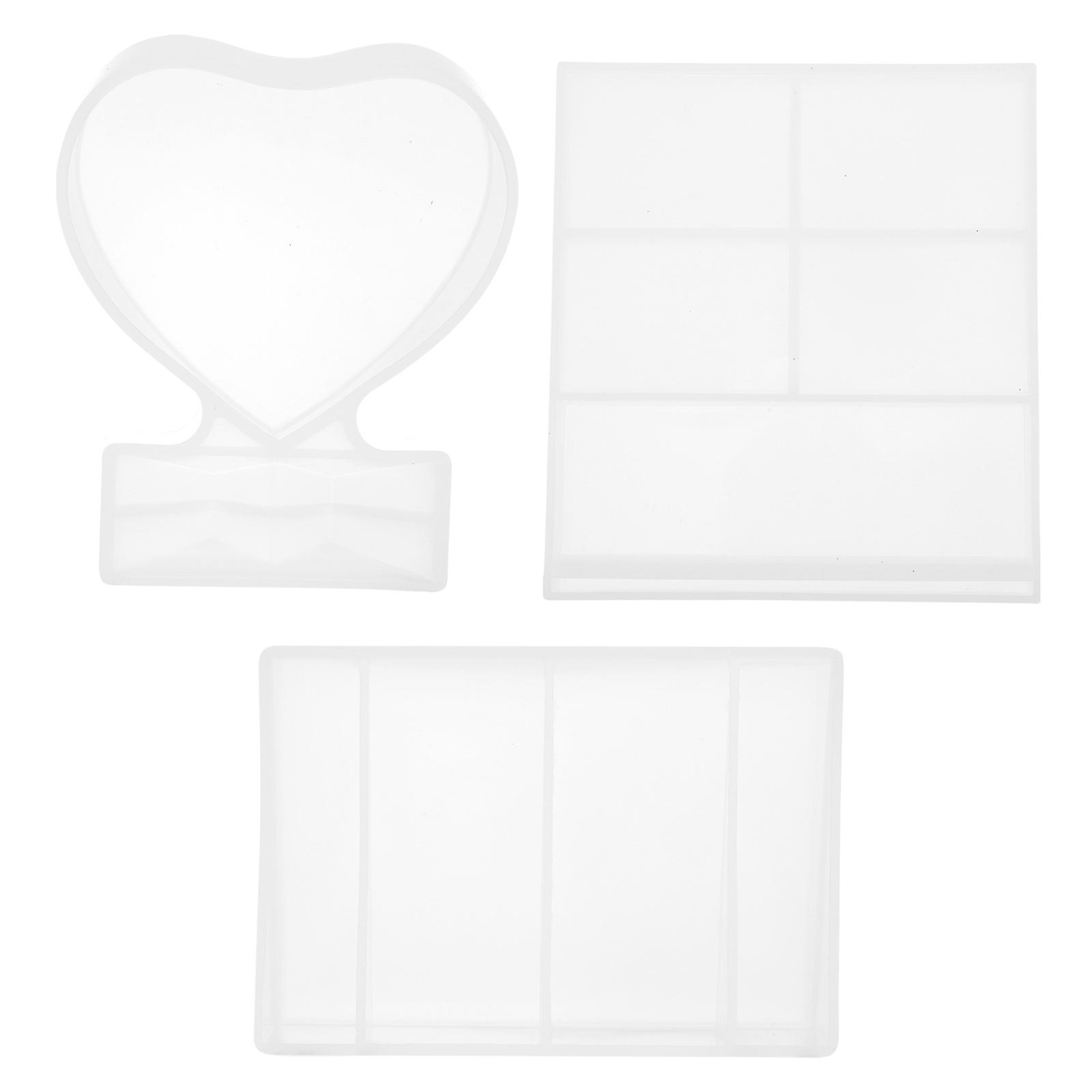 3pcs Flexible Silicone Photo Frame Molds for DIY Crafts – Easy Demold Epoxy Molding Supplies for Unique Frame Decorations