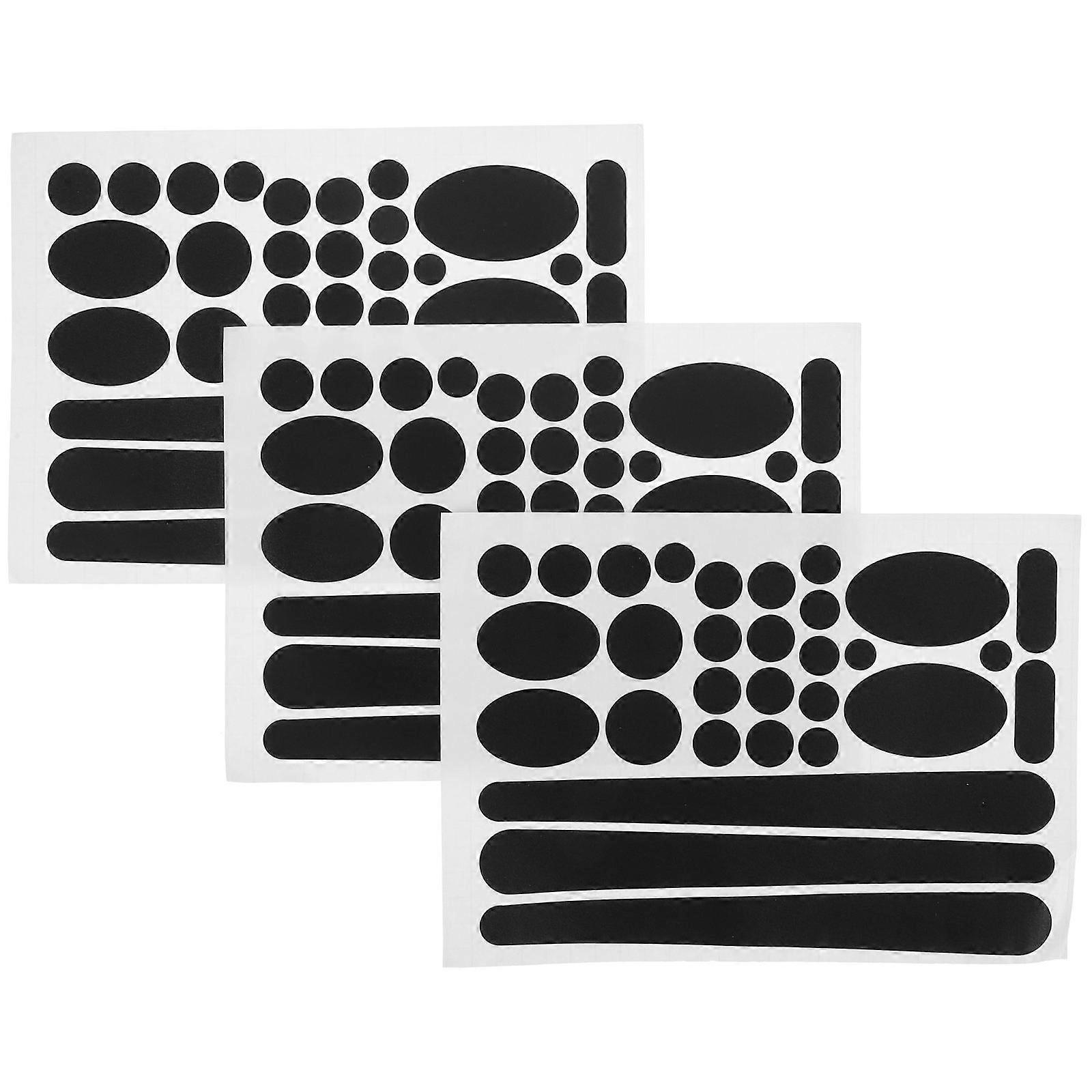 Cadre De Vélo Base Protecteur Autocollants Protection Durable Pour Le VTT Noir 25.50X18.00X0.10CM 3Pcs