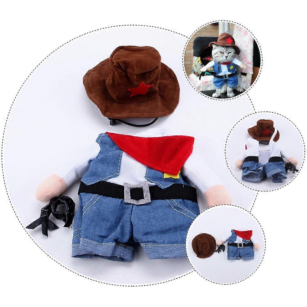 Costume For Kitten Creative Pet Costume Cat Clothes Blue S Breathable For Outdoor Activities 1Set