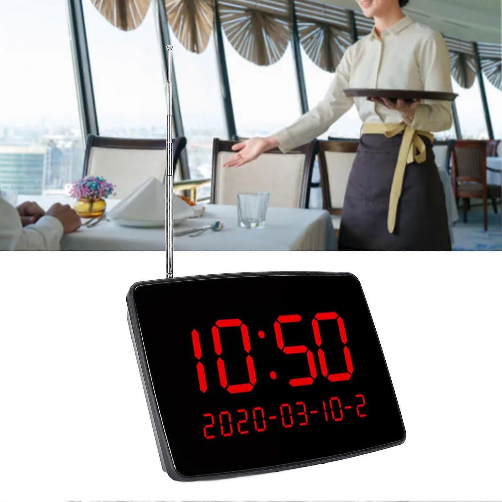 Wireless Calling System Professional 10 Call Buttons 1 Monitoring Unit High Sensitivity Restaurant Paging System for Hospital Nursing Home 100‑240V U