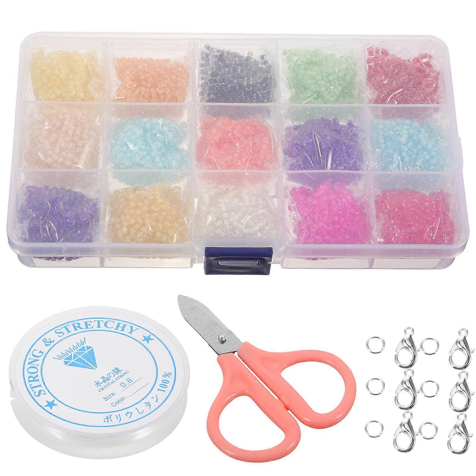 Glass Bead For Jewelry Making Glass Beads Assorted Color Round Shape Simple Design 7500Pcs