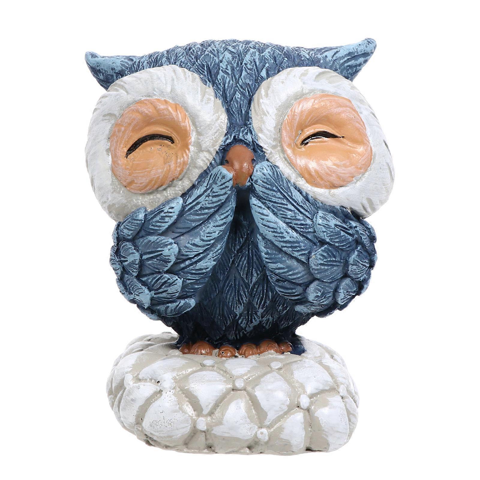 Owl Decoration Craft Resin Owl Statue Home Decoration 9X6.5CM 1Pc