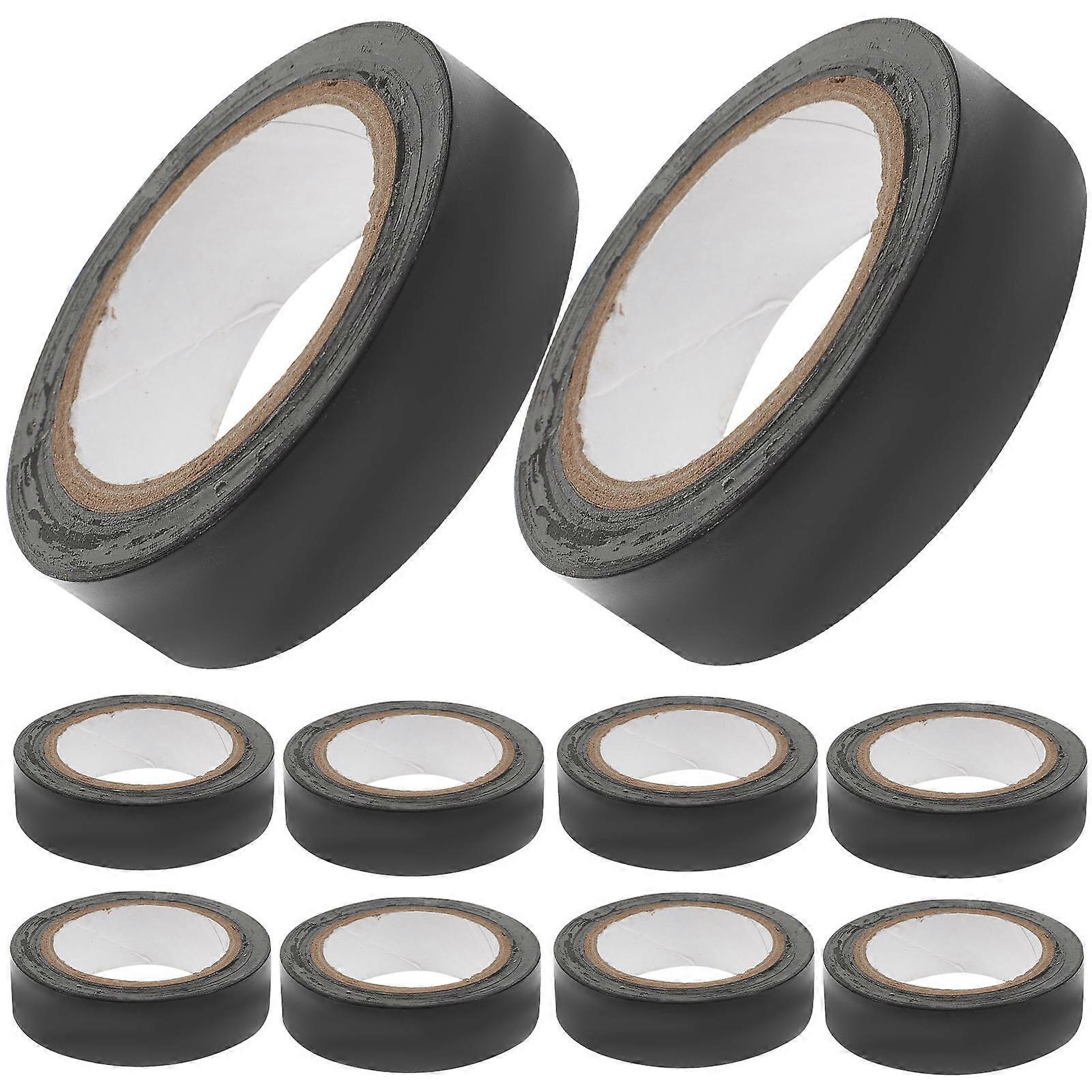10 Rolls Heat Resistant PVC Electrical Tape – Wide Insulating Flame Retardant for Indoor Outdoor Wire Splicing and Protection