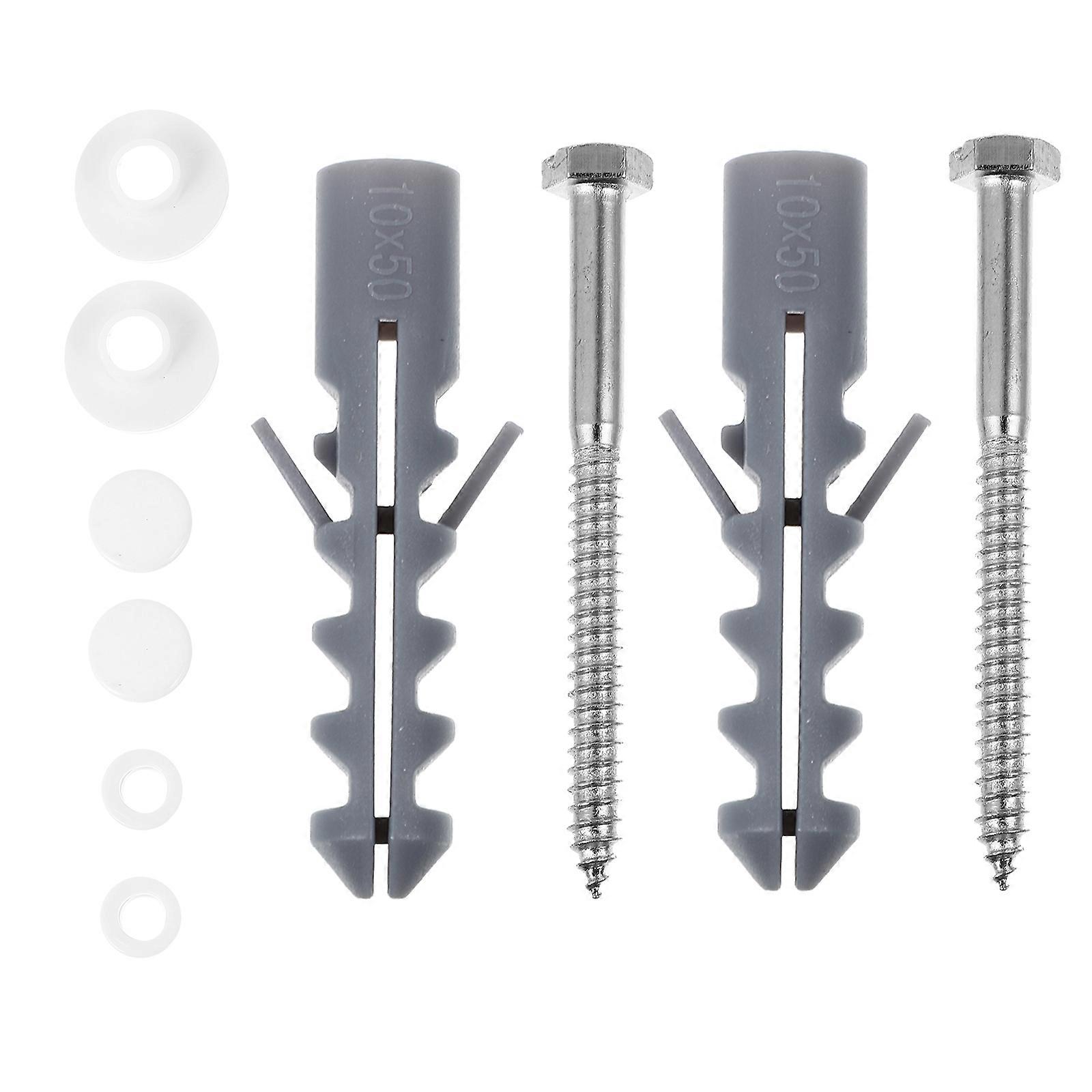 Toilet Seat Fitting Set Iron Nylon Bolts Plumbing Repair Cylindrical Compact Design Prevent Sliding 1Set