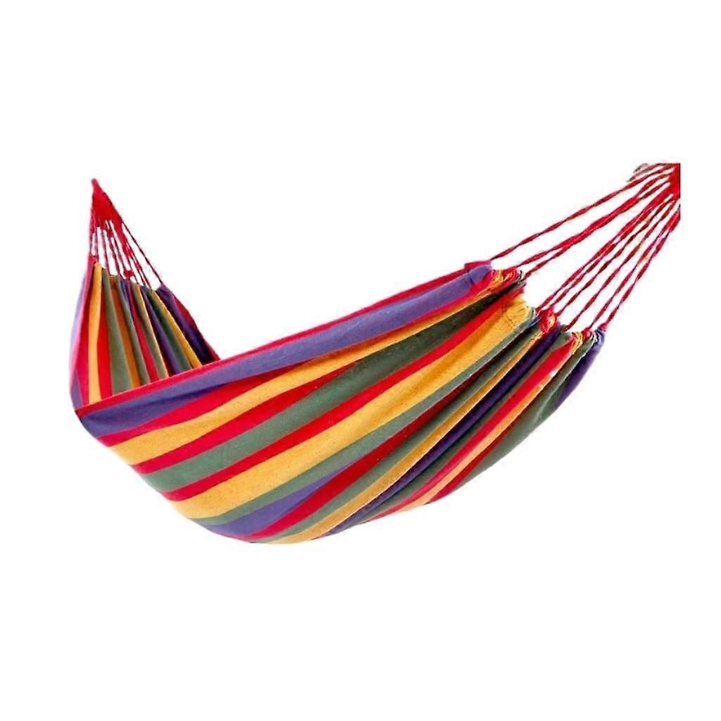 Hammock Outdoor Camping Canvas Hammock Single Double Camping Thickened Hanging Chair Dormitory Swing Portable Camping Hammock (Red, L) Large Red