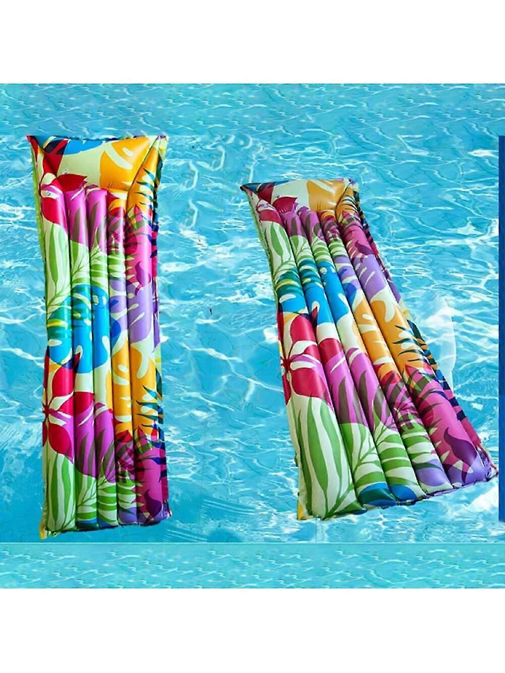 1pc Printed PVC Inflatable Pool Float Single Person Beach Lounge Swim Ring